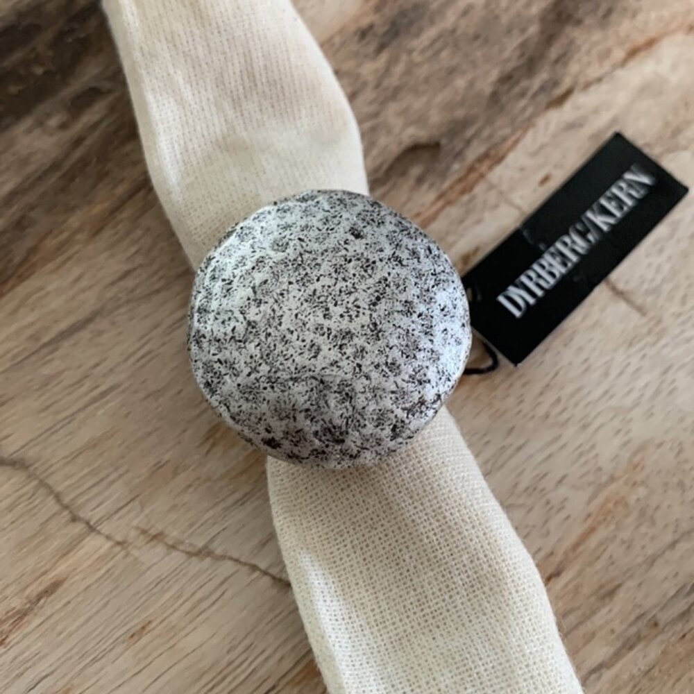 Dyrberg/Kern Troll Hammered metal ring Sz 7